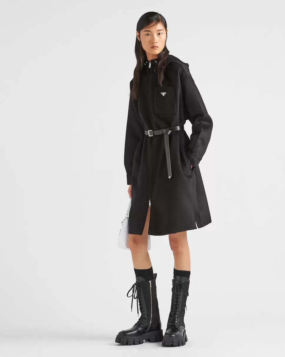Prada Abrigo De Cashgora Y Re-nylon^Mujer CHAQUETAS Y ABRIGOS