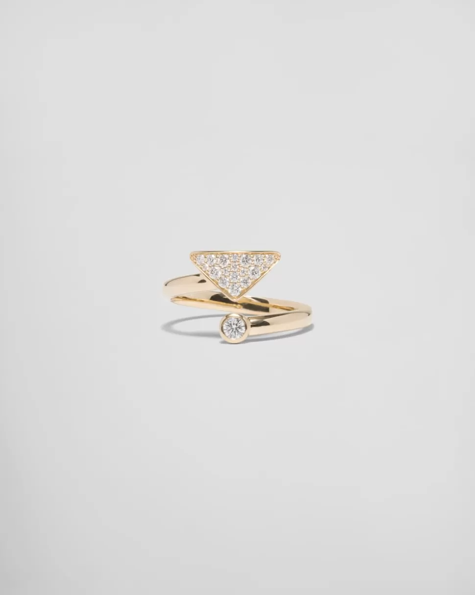 Prada Anillo Tú Y Yo Eternal Gold: Oro Y Diamantes^Mujer COLECCIÓN DE JOYERÍA ELEGANTE