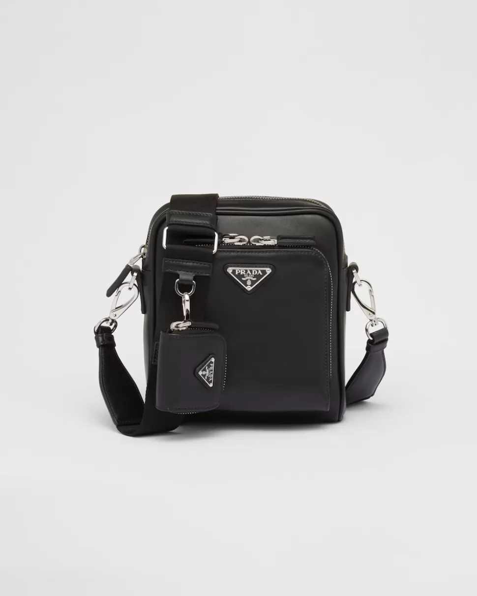 Prada Bolso Bandolera De Piel Con Pouch^Hombre BOLSOS MENSAJEROS