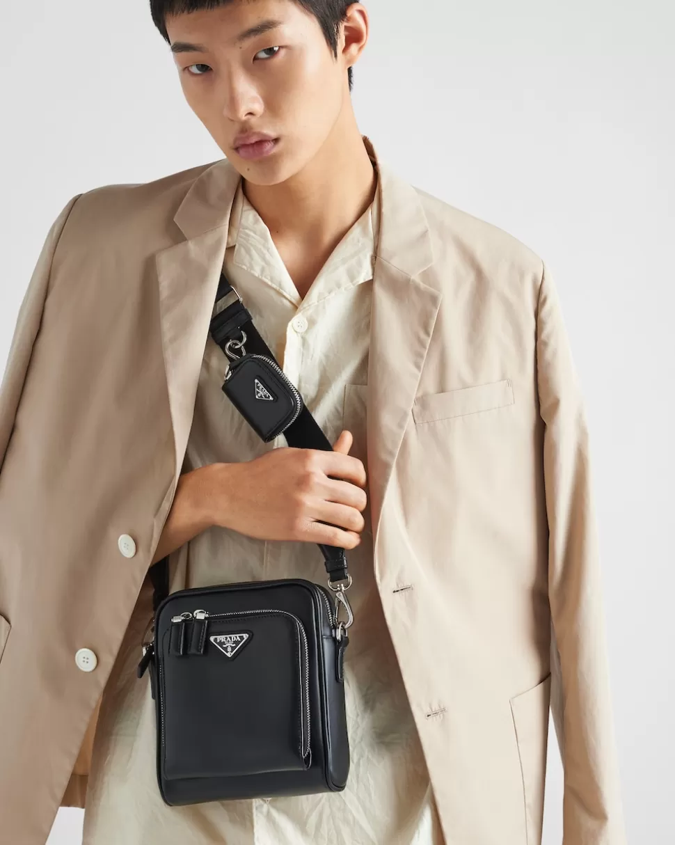 Prada Bolso Bandolera De Piel Con Pouch^Hombre BOLSOS MENSAJEROS