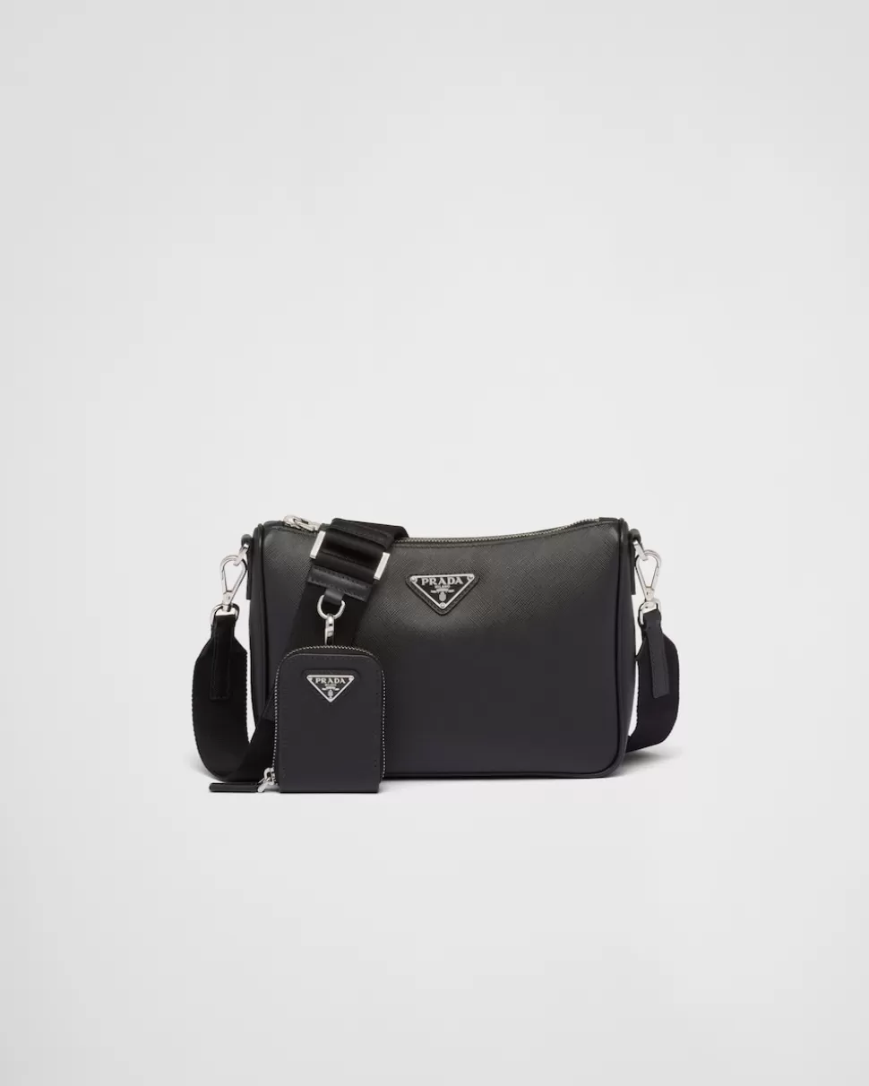 Prada Bolso Bandolera De Piel Saffiano^Hombre BOLSOS MENSAJEROS