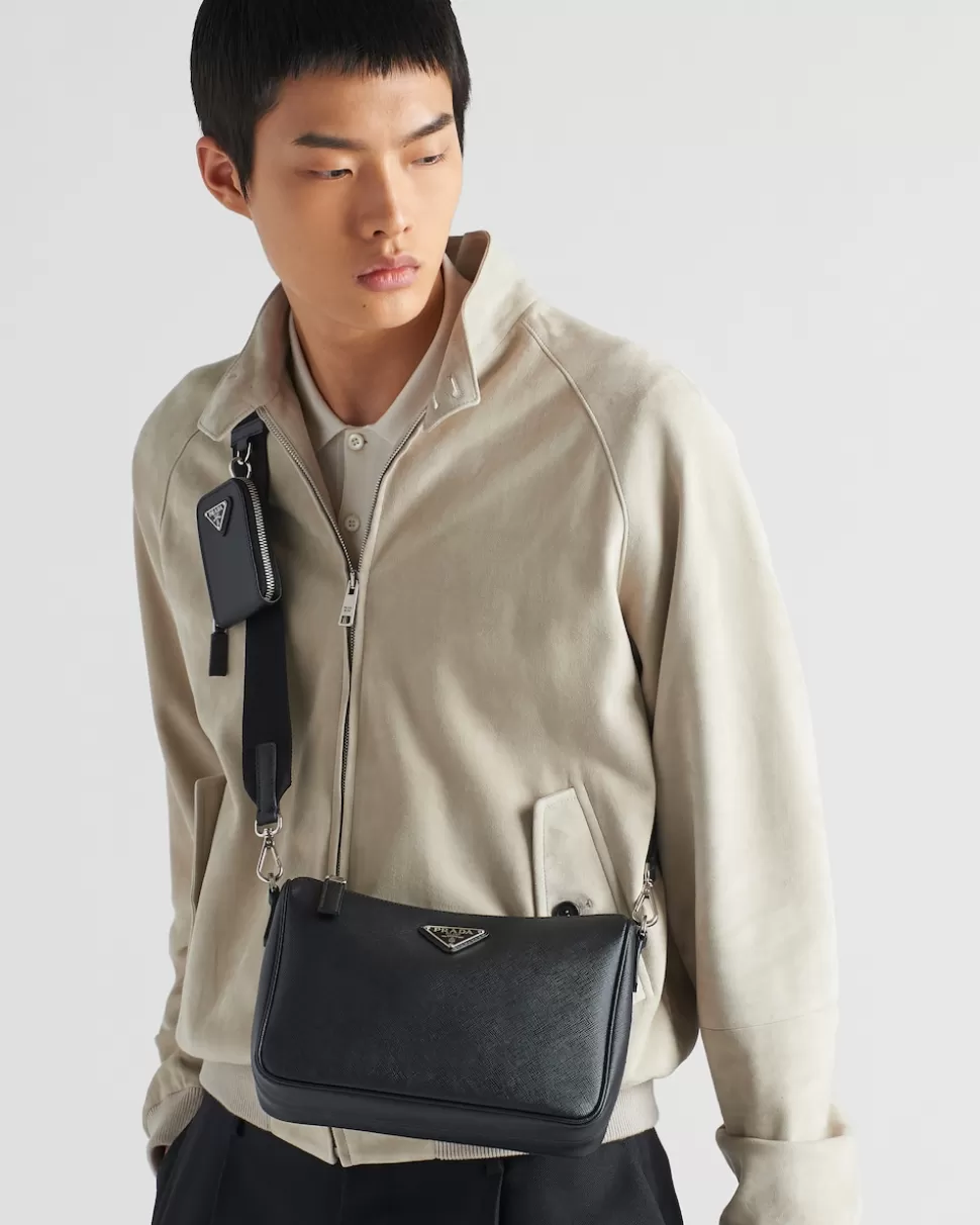 Prada Bolso Bandolera De Piel Saffiano^Hombre BOLSOS MENSAJEROS