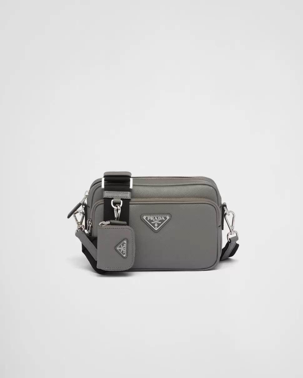 Prada Bolso Bandolera De Piel Saffiano^Hombre BOLSOS MENSAJEROS