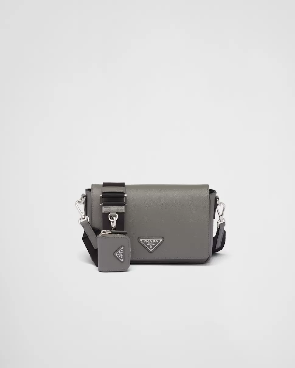 Prada Bolso Bandolera De Piel Saffiano^Hombre BOLSOS MENSAJEROS