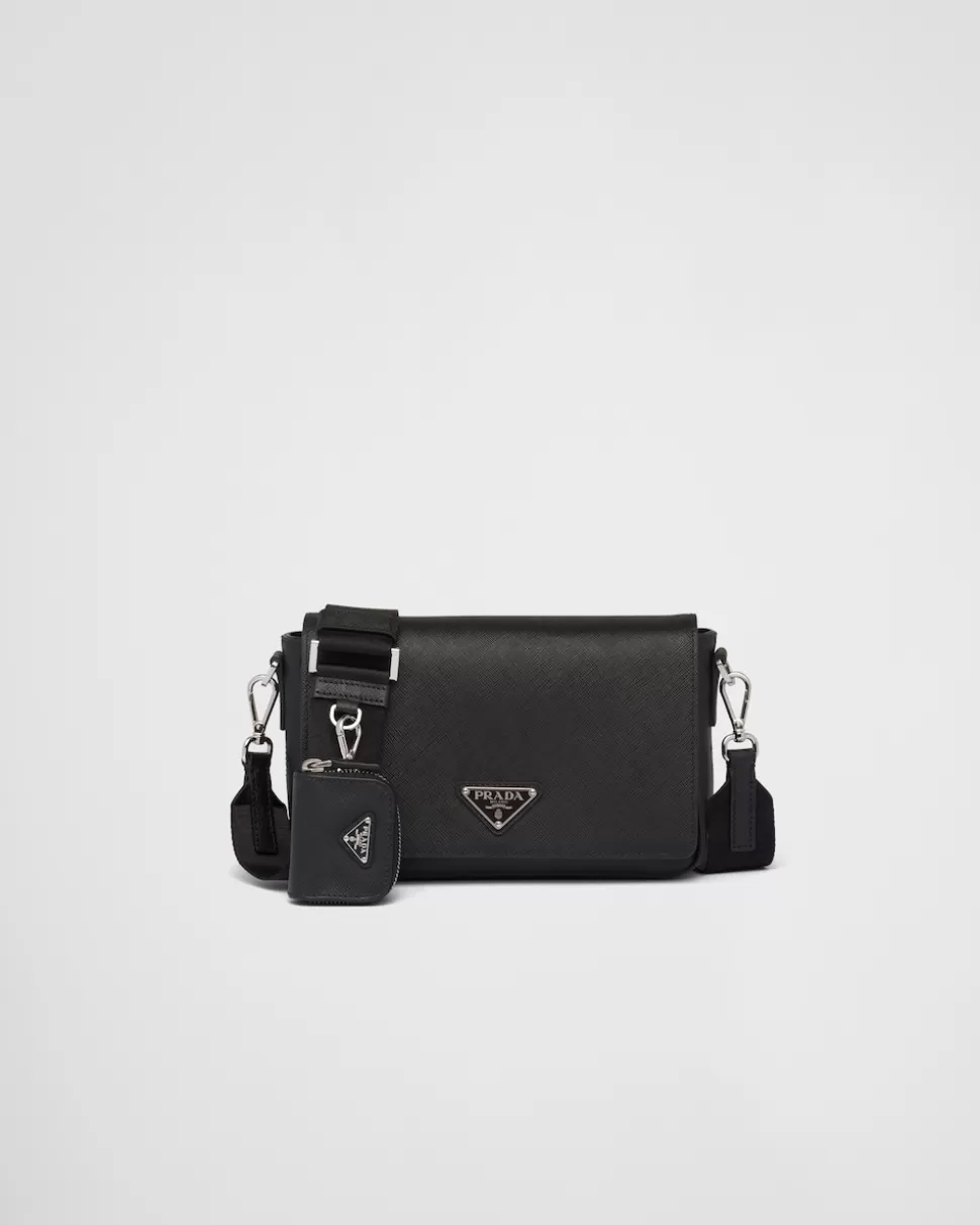 Prada Bolso Bandolera De Piel Saffiano^Hombre BOLSOS MENSAJEROS