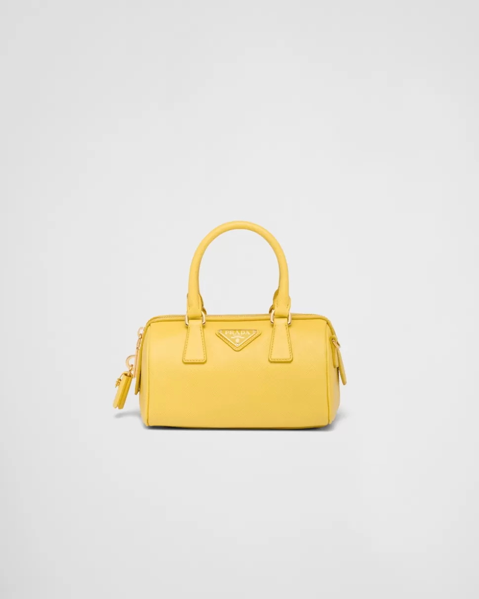 Prada Bolso Con Asa Superior De Piel Saffiano^Mujer MINIBOLSOS | MINIBOLSOS