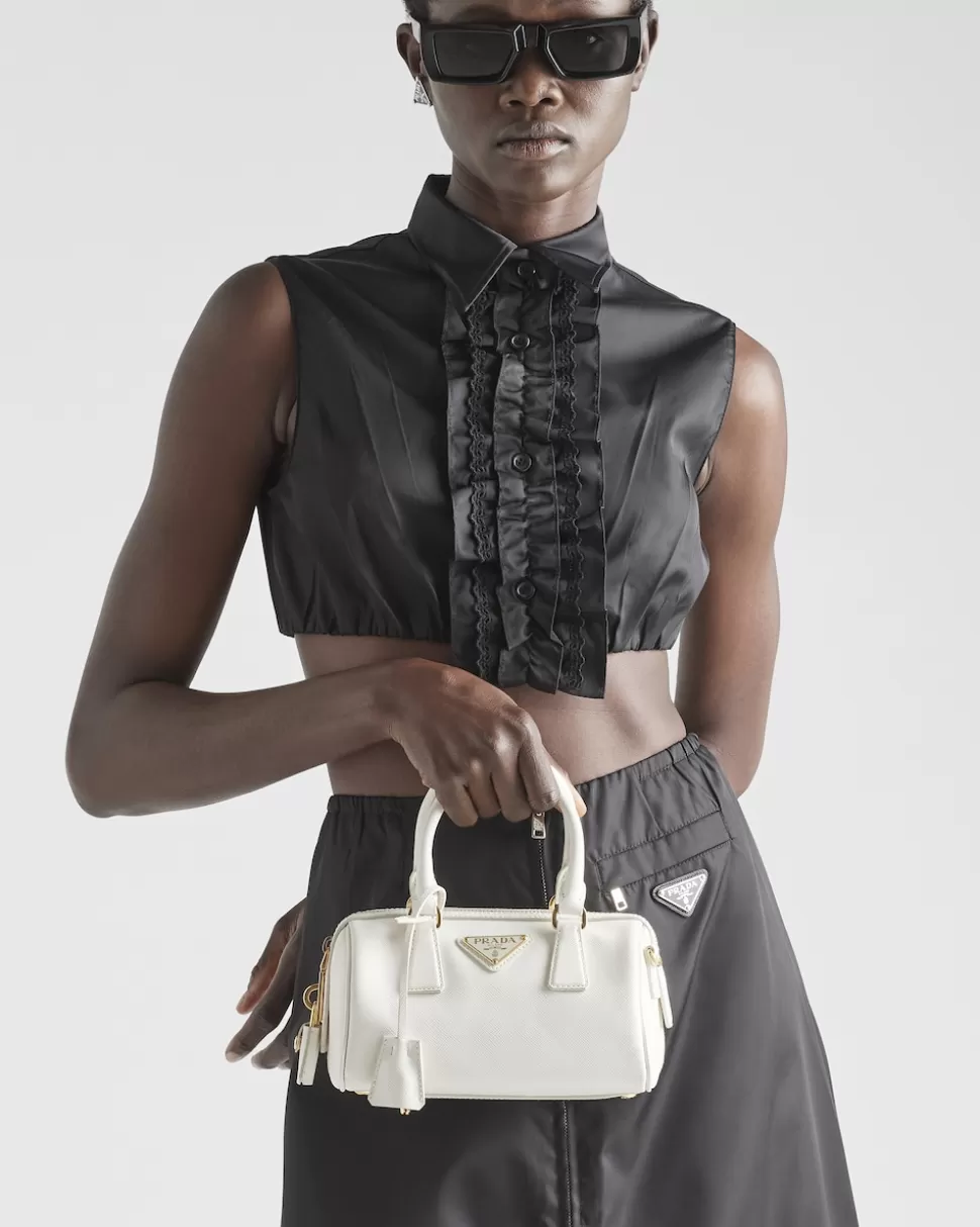 Prada Bolso Con Asa Superior De Piel Saffiano^Mujer MINIBOLSOS | MINIBOLSOS