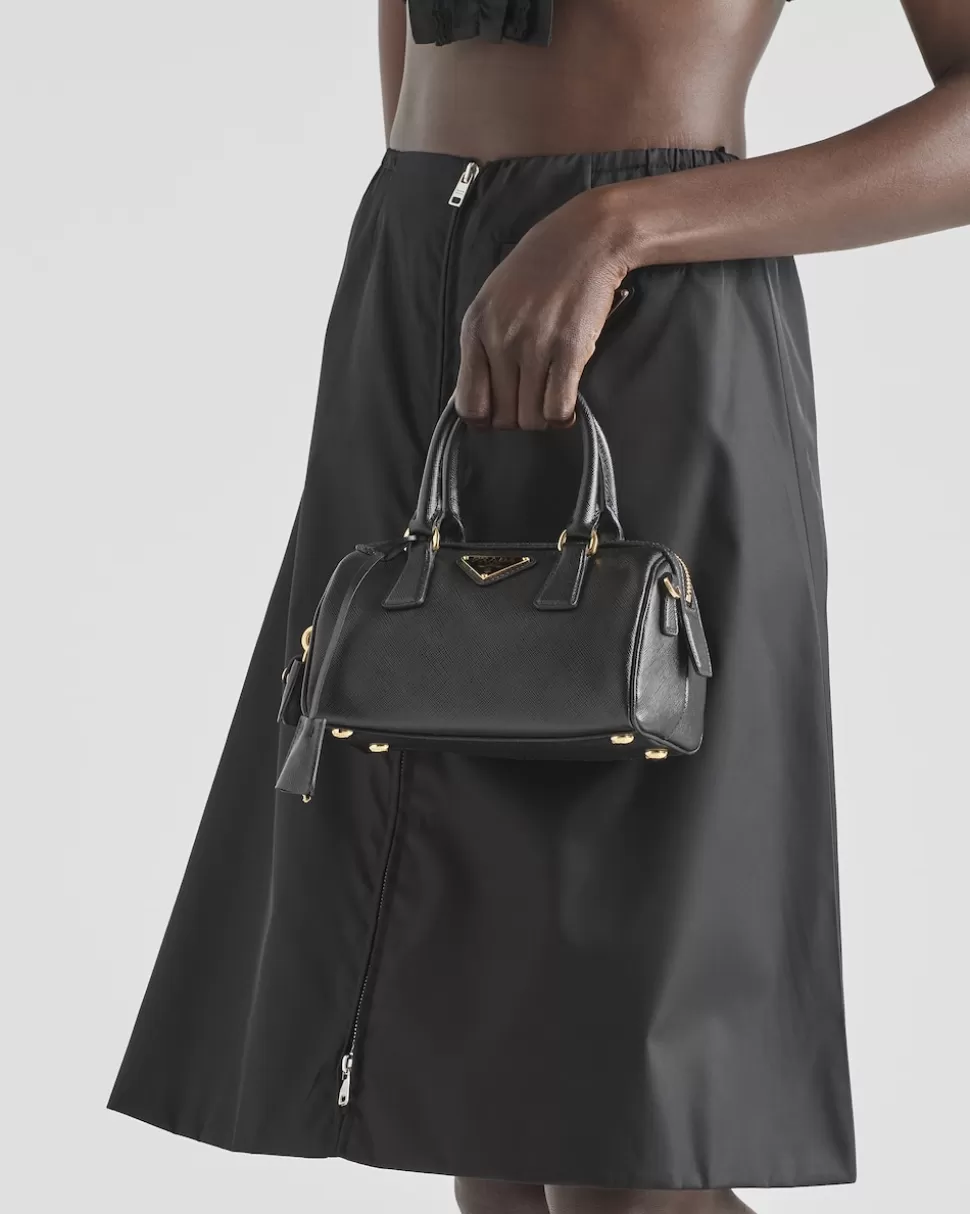 Prada Bolso Con Asa Superior De Piel Saffiano^Mujer MINIBOLSOS | MINIBOLSOS