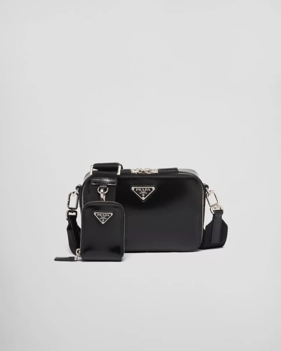 Prada Bolso De Piel Brique^Hombre BOLSOS MENSAJEROS