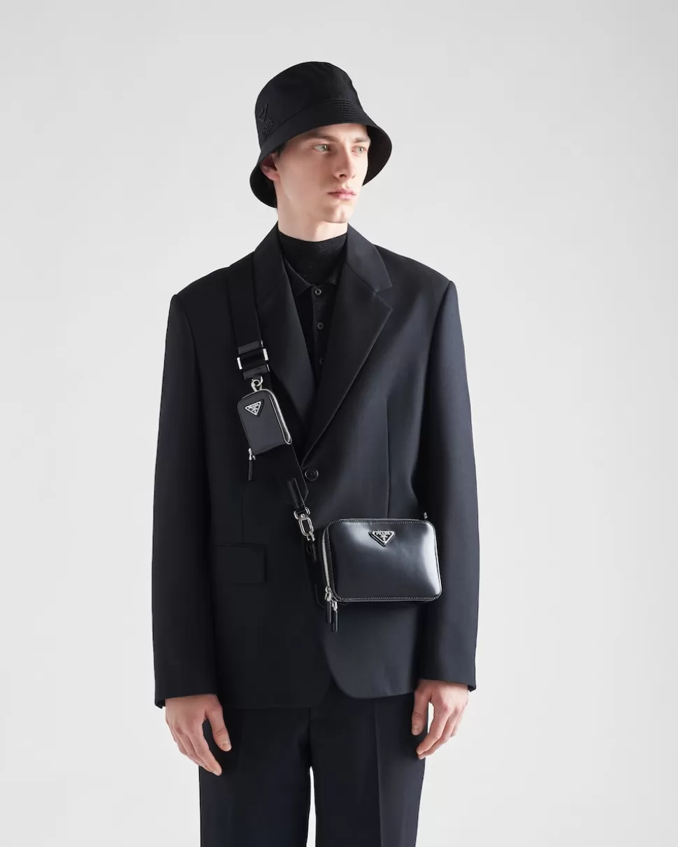 Prada Bolso De Piel Brique^Hombre BOLSOS MENSAJEROS
