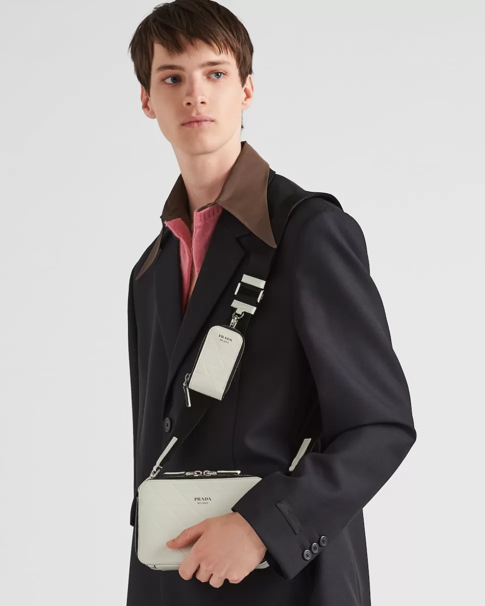 Prada Bolso De Piel Brique^Hombre BOLSOS MENSAJEROS