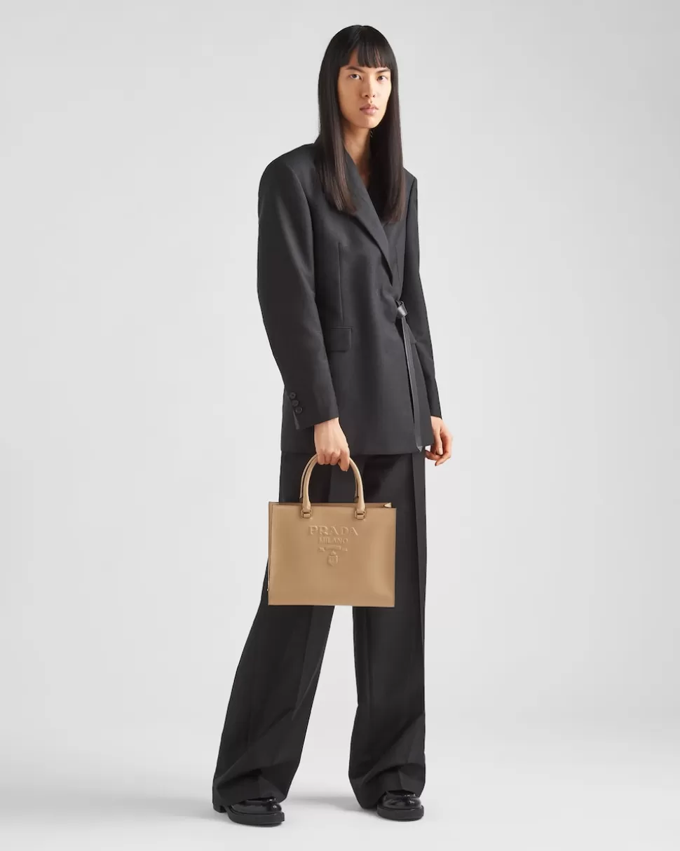 Prada Bolso Mediano De Piel Saffiano^Mujer BOLSOS GRANDES | BOLSOS GRANDES