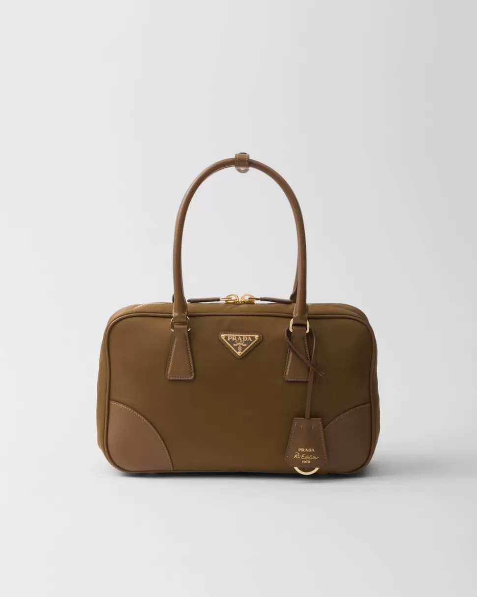 Prada Bolso Mediano De Re-nylon Y Piel Saffiano Con Dos Asas Re-edition 1978^Mujer COLECCIÓN FEMENINA | BOLSOS CON ASA SUPERIOR