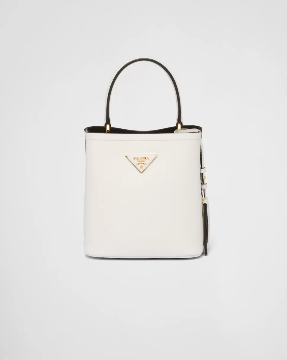 Prada Bolso Pequeño De Piel Saffiano Panier^Mujer BOLSOS CON ASA SUPERIOR | BOLSOS CON ASA SUPERIOR