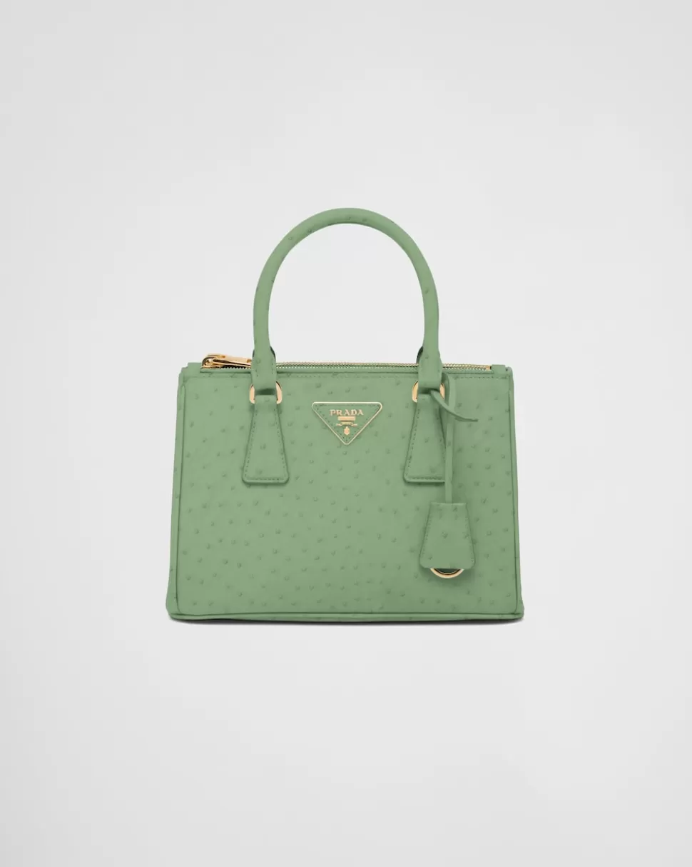 Prada Bolso Pequeño Galleria De Piel De Avestruz^ PRADA GALLERIA