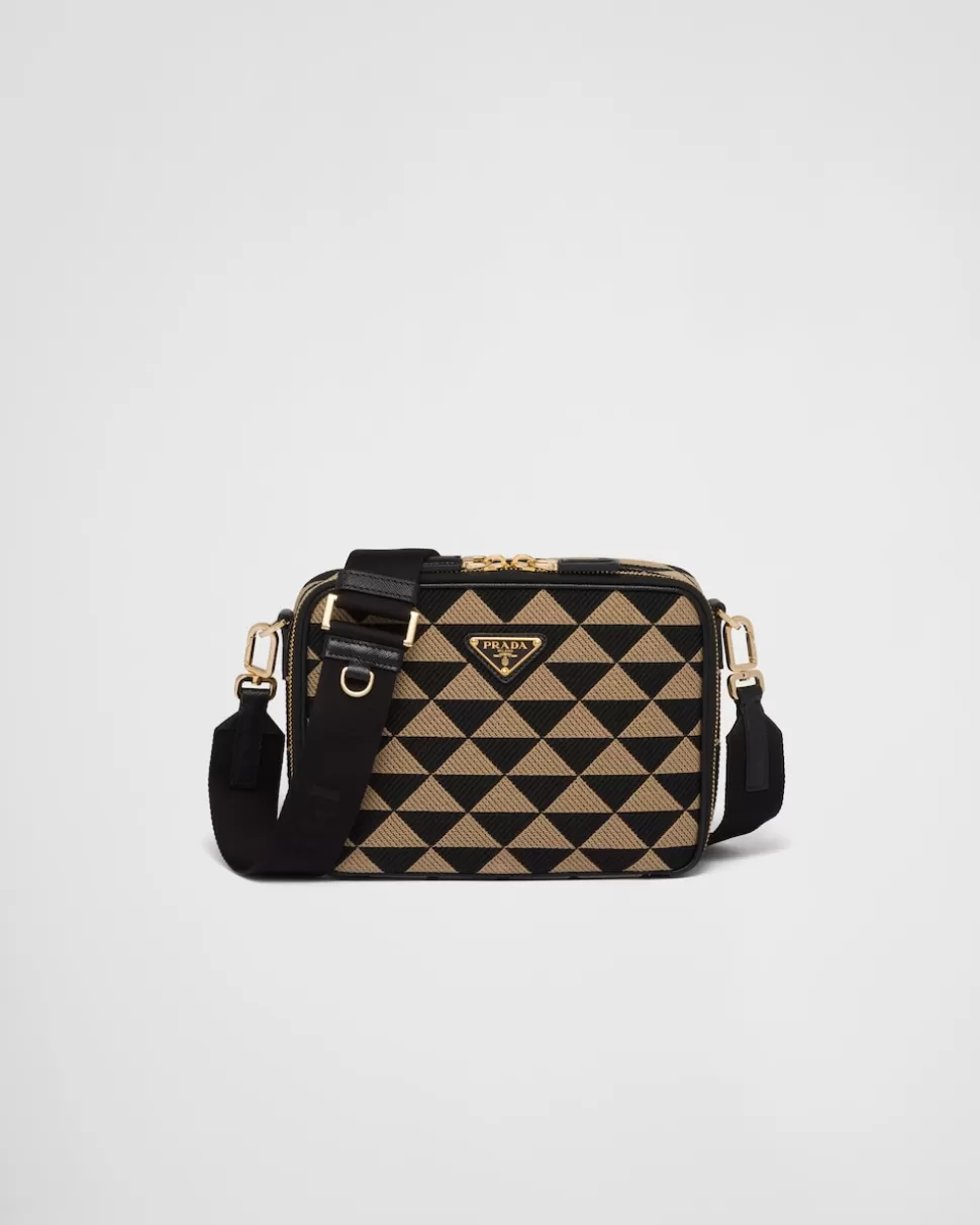 Prada Bolso Symbole De Tela Bordada^Hombre BOLSOS MENSAJEROS