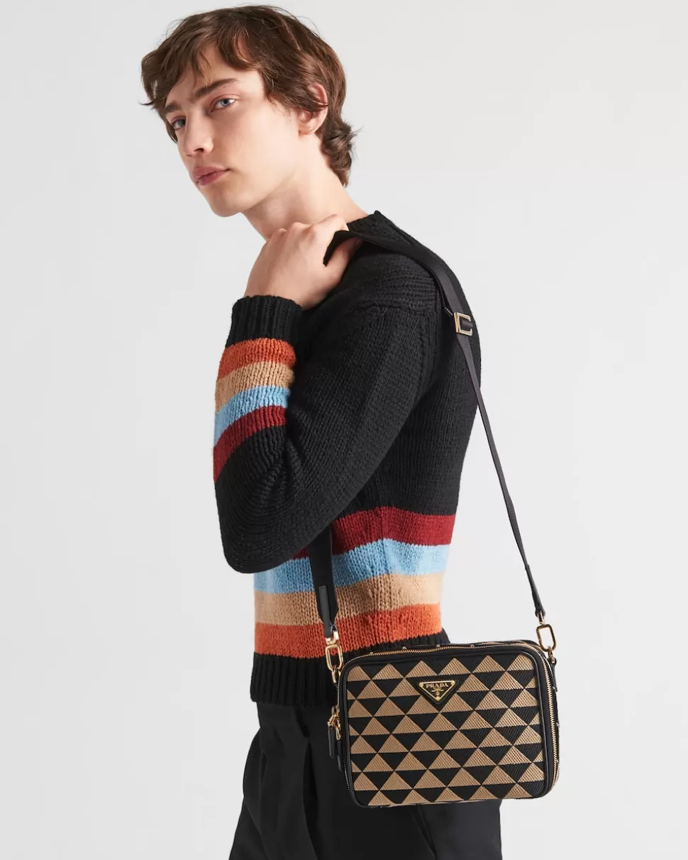 Prada Bolso Symbole De Tela Bordada^Hombre BOLSOS MENSAJEROS