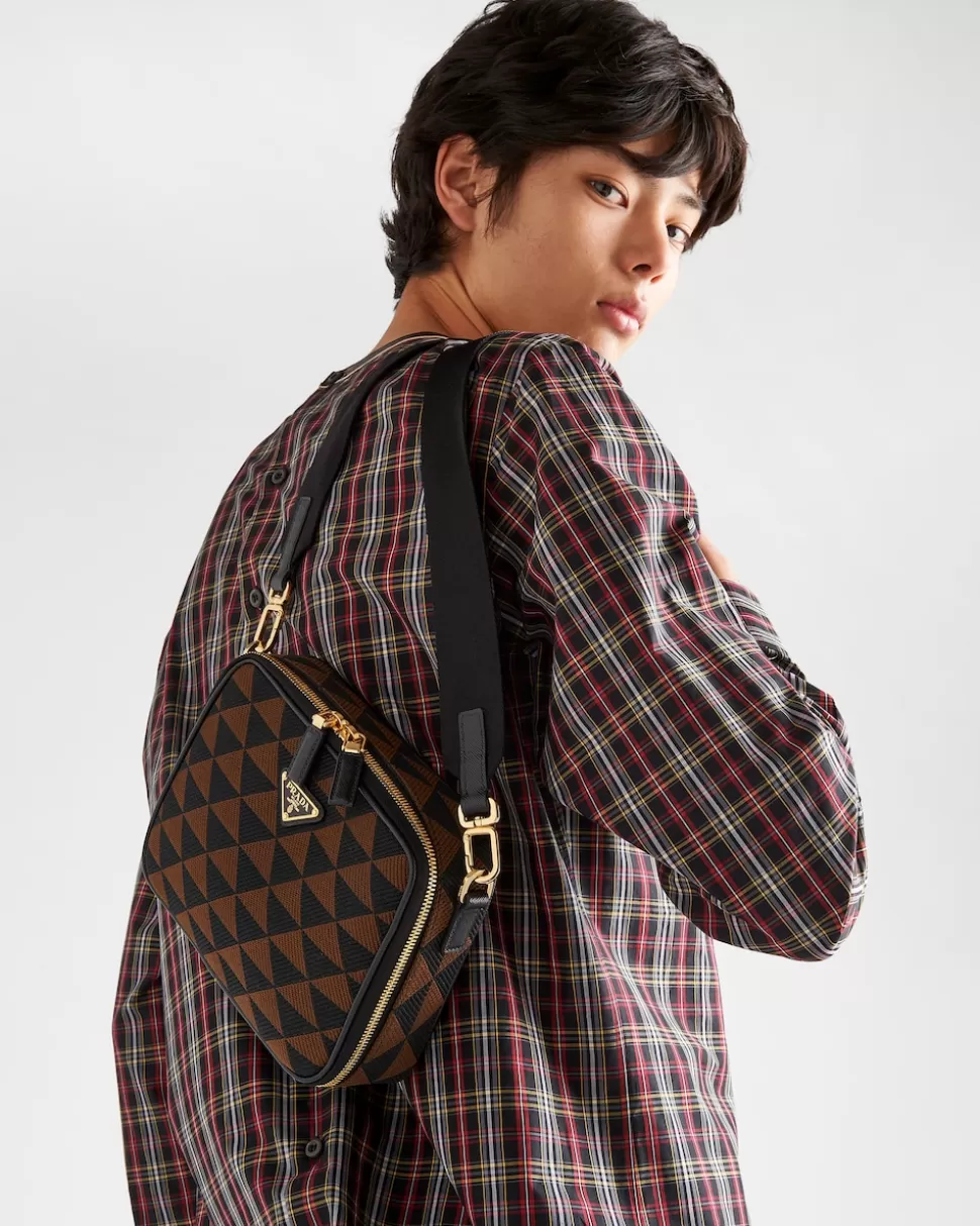 Prada Bolso Symbole De Tela Bordada^Hombre BOLSOS MENSAJEROS