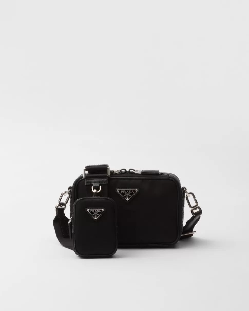 Prada Bolso Re-nylon Y Piel Saffiano Brique^Hombre BOLSOS MENSAJEROS