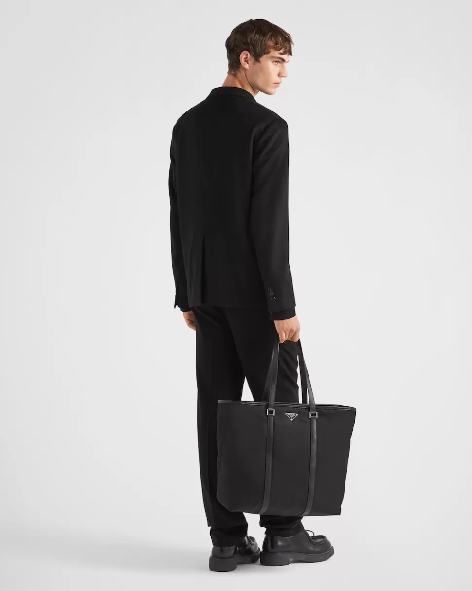 Prada Bolso Tote De Re-nylon Y Piel Saffiano^Hombre COLECCIÓN MASCULINA | BOLSOS GRANDES