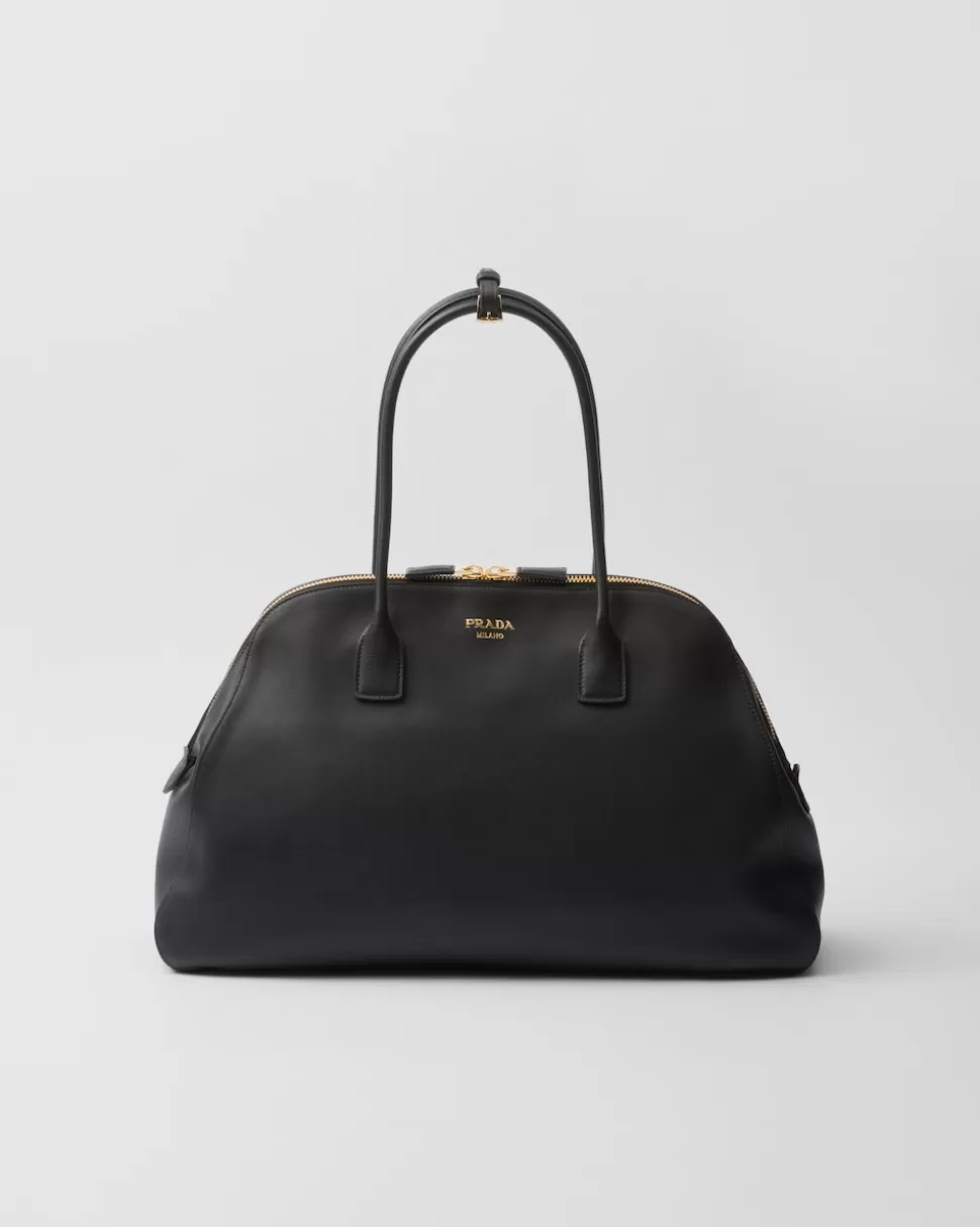Prada Bolso Tote Grande De Piel Con Cierre De Cremallera^Mujer BOLSOS GRANDES | BOLSOS GRANDES