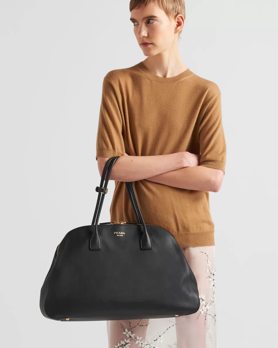 Prada Bolso Tote Grande De Piel Con Cierre De Cremallera^Mujer BOLSOS GRANDES | BOLSOS GRANDES