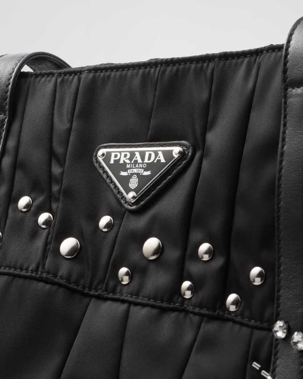 Prada Bolso Tote Grande De Re-nylon Con Patchwork Y Bordados^Mujer BOLSOS GRANDES | BOLSOS GRANDES