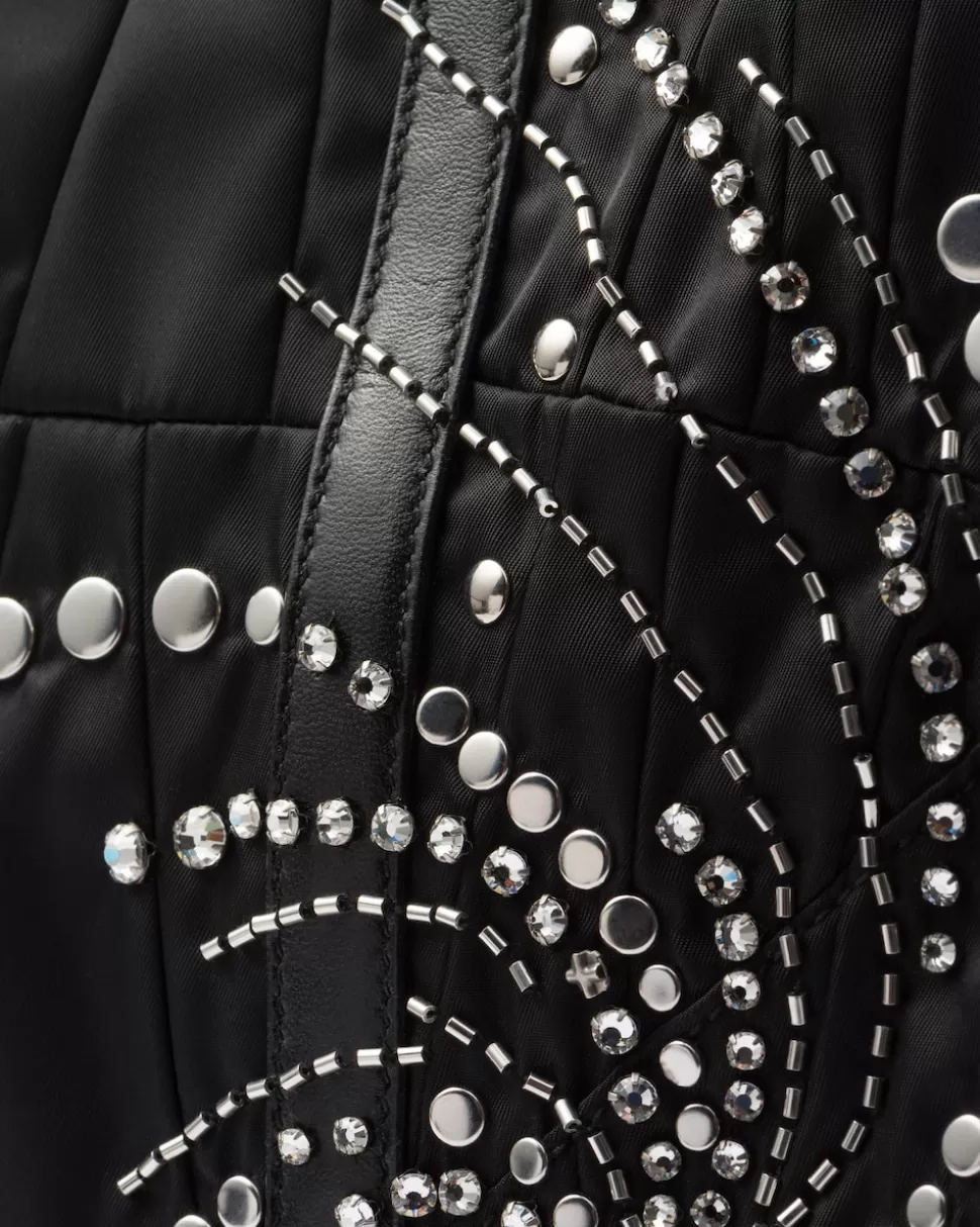 Prada Bolso Tote Grande De Re-nylon Con Patchwork Y Bordados^Mujer BOLSOS GRANDES | BOLSOS GRANDES