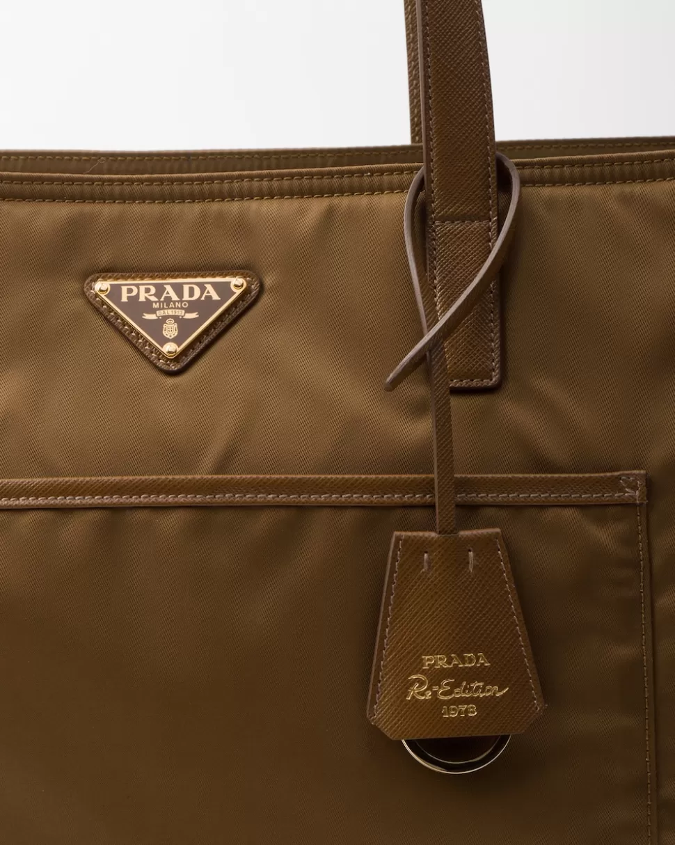 Prada Bolso Tote Grande De Re-nylon Y Piel Saffiano Re-edition 1978^Mujer COLECCIÓN FEMENINA | BOLSOS GRANDES
