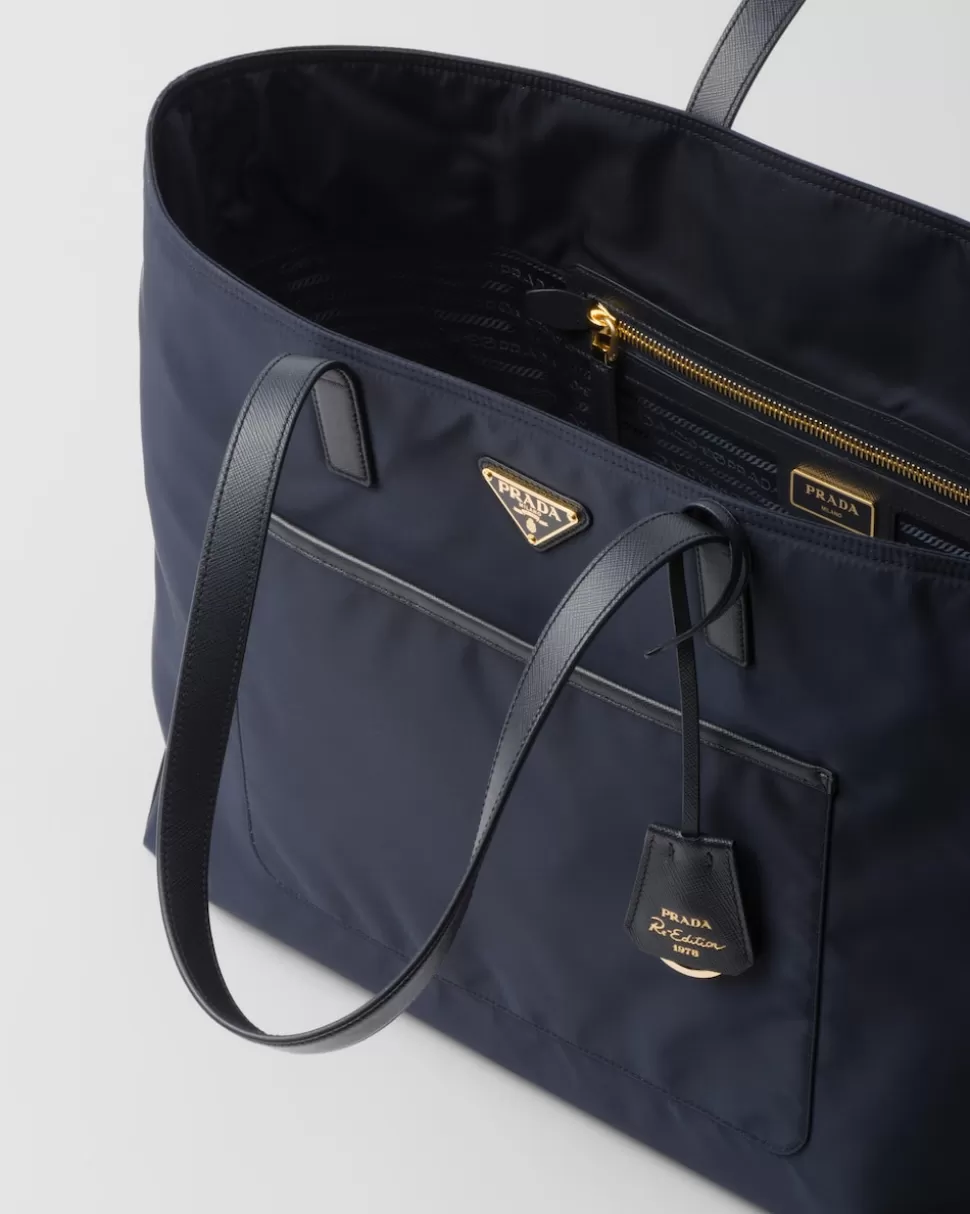 Prada Bolso Tote Grande De Re-nylon Y Piel Saffiano Re-edition 1978^Mujer COLECCIÓN FEMENINA | BOLSOS GRANDES