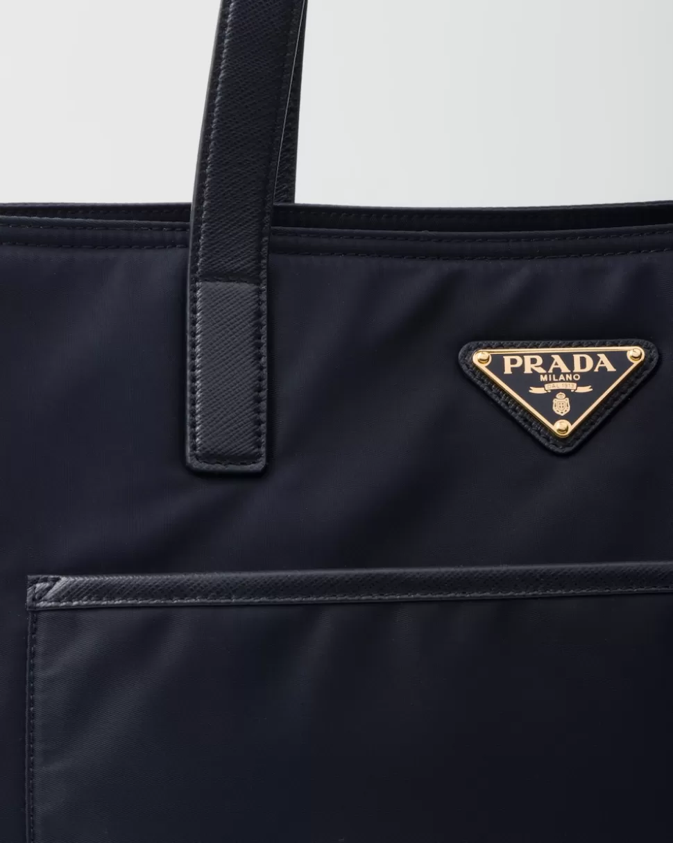 Prada Bolso Tote Grande De Re-nylon Y Piel Saffiano Re-edition 1978^Mujer COLECCIÓN FEMENINA | BOLSOS GRANDES