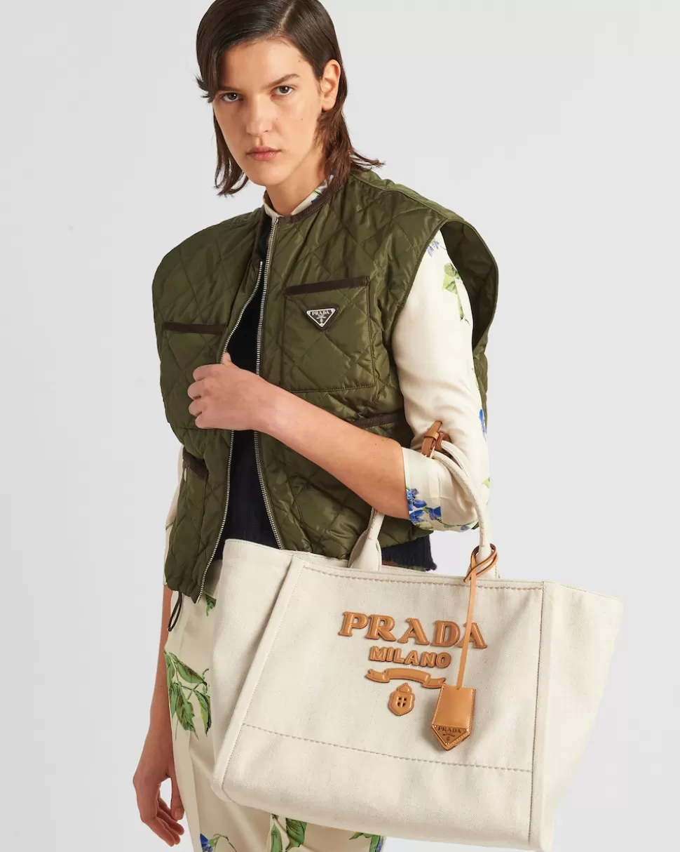Prada Bolso Tote Grande En Mezcla De Lino^Mujer PRADA SUMMER BAGS | BOLSOS GRANDES