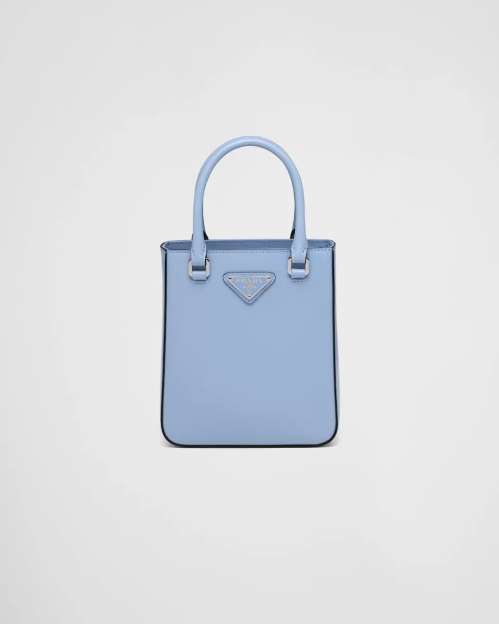 Prada Bolso Tote Pequeño De Piel Cepillada^Mujer MINIBOLSOS | MINIBOLSOS