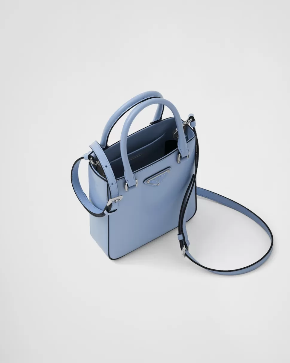 Prada Bolso Tote Pequeño De Piel Cepillada^Mujer MINIBOLSOS | MINIBOLSOS