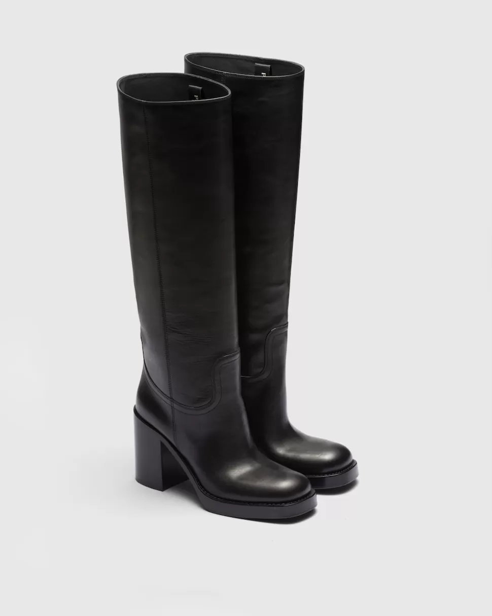Prada Botas De Piel^Mujer BOTINAS Y BOTAS