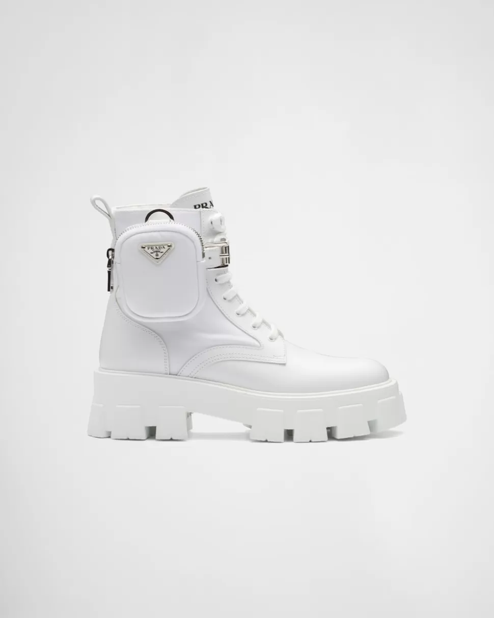 Prada Botas Monolith De Re-nylon Y Piel^Mujer BOTINAS Y BOTAS