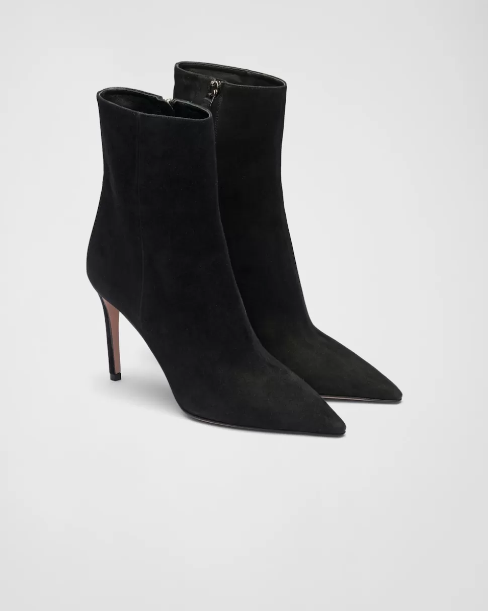 Prada Botines De Ante De Tacón Alto^Mujer BOTINAS Y BOTAS