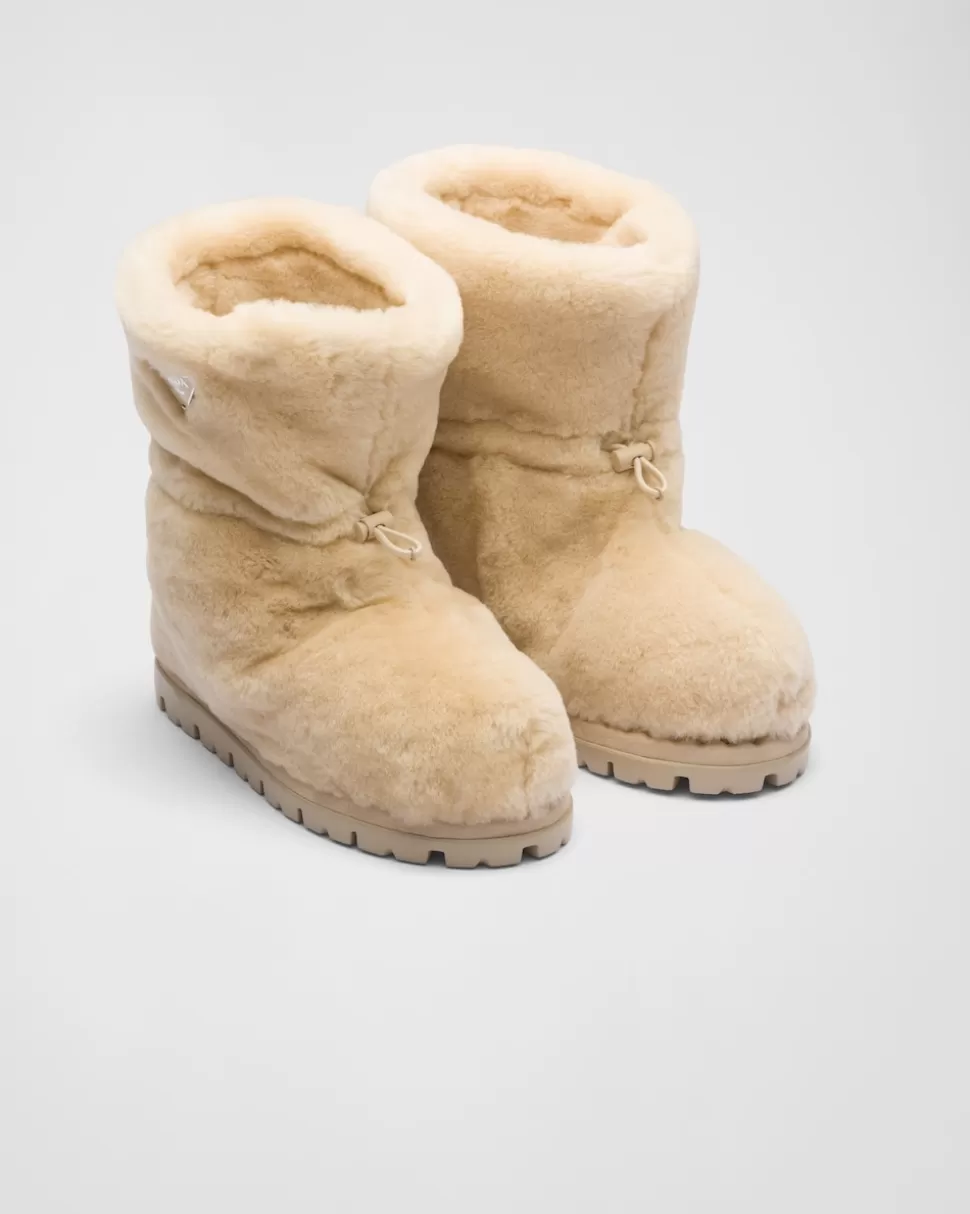 Prada Botines De Borreguillo^Mujer BOTINAS Y BOTAS