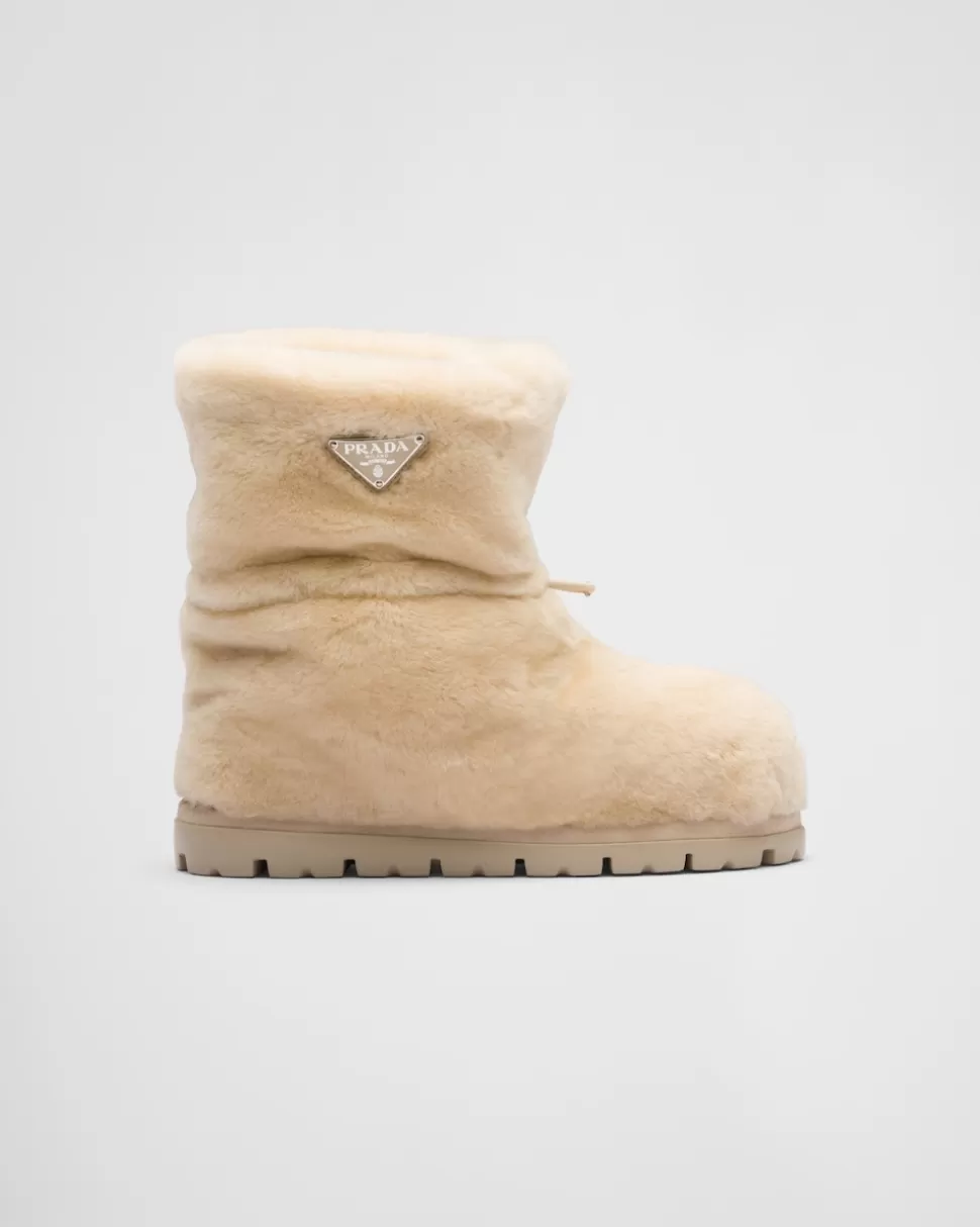 Prada Botines De Borreguillo^Mujer BOTINAS Y BOTAS