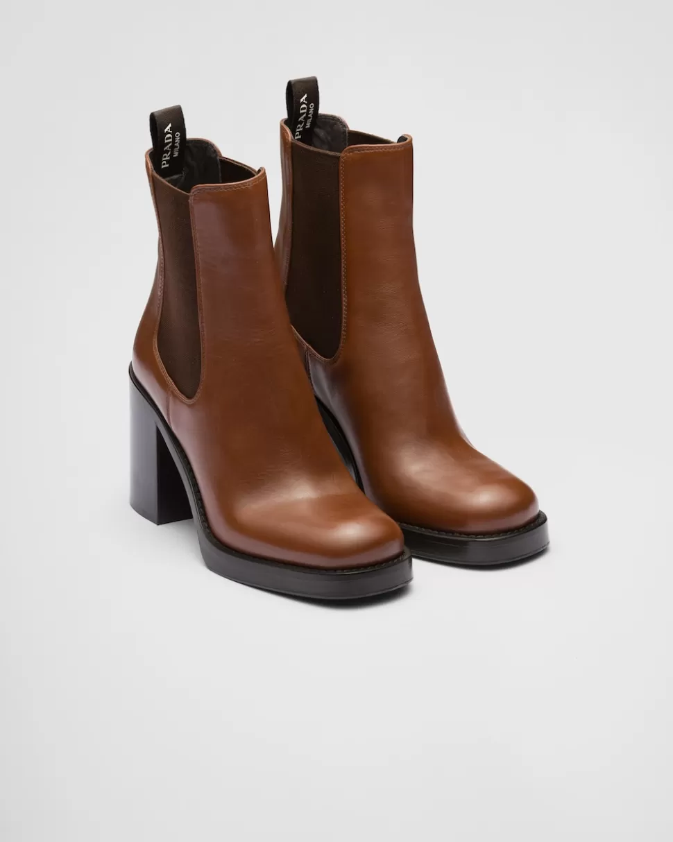 Prada Botines De Piel^Mujer BOTINAS Y BOTAS