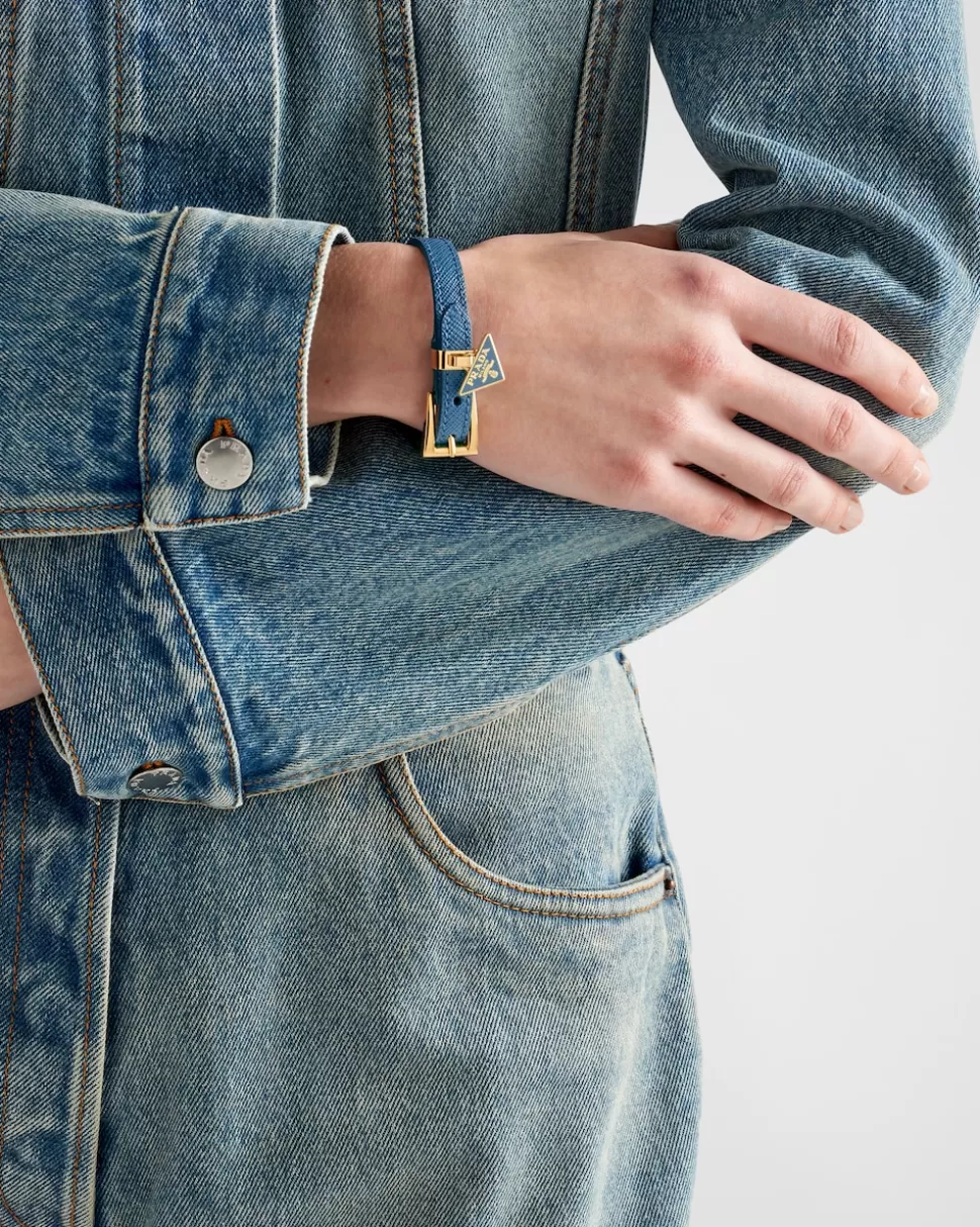 Prada Brazalete De Piel Saffiano^Mujer JOYAS DE FANTASÍA
