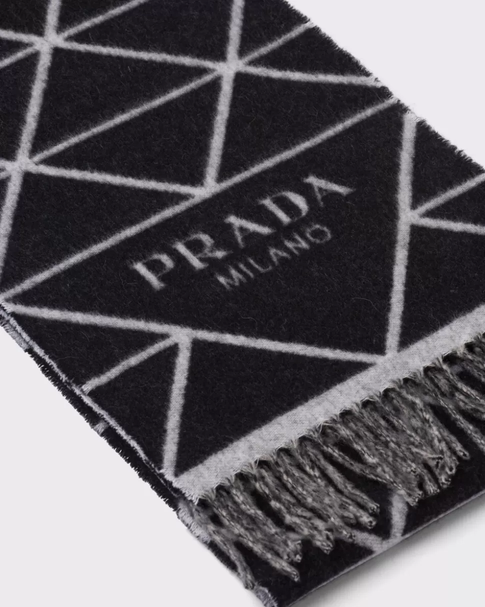 Prada Bufanda De Tejido Doble De Cachemir^Mujer BUFANDAS Y PAÑUELOS