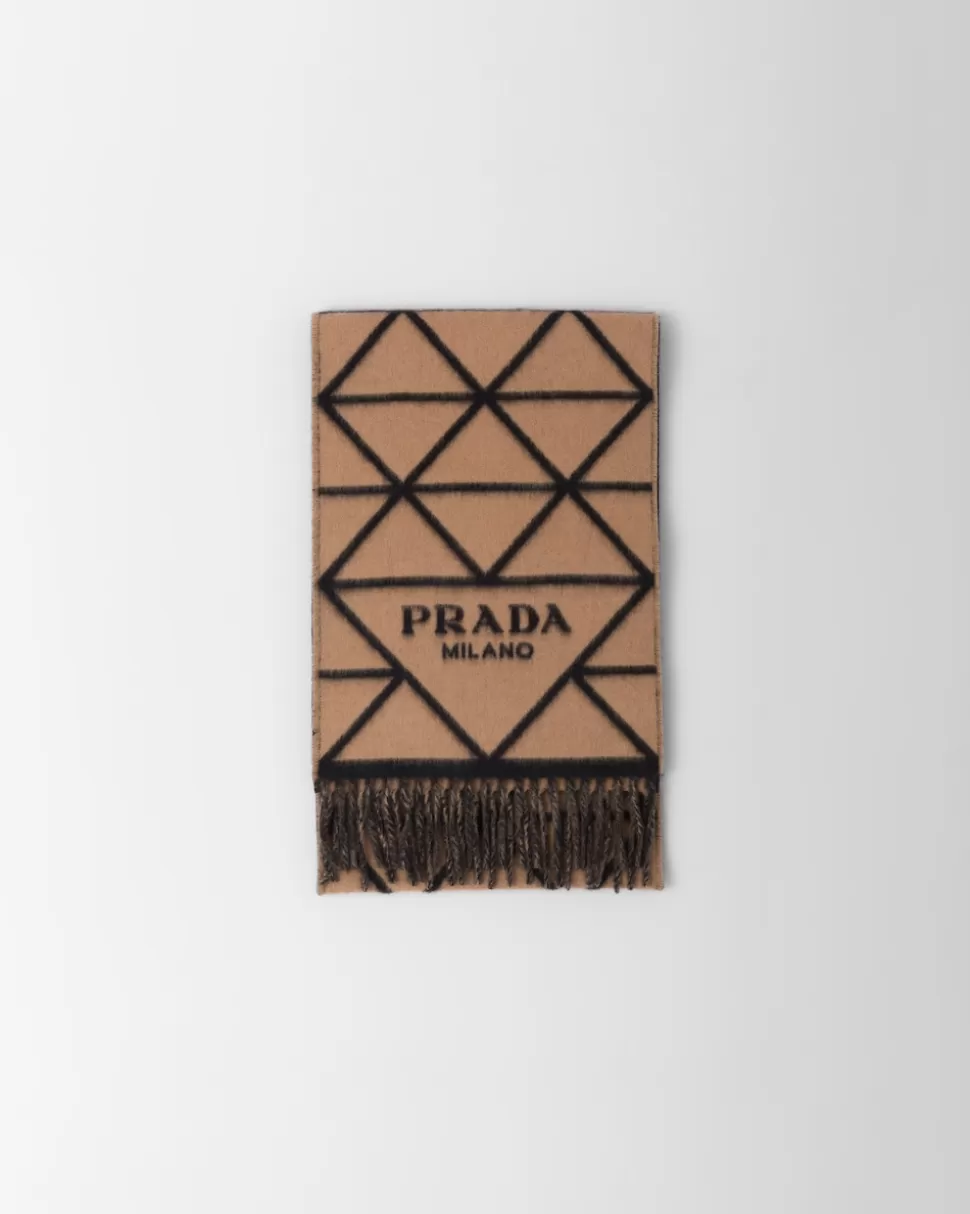 Prada Bufanda De Tejido Doble De Cachemir^Mujer BUFANDAS Y PAÑUELOS