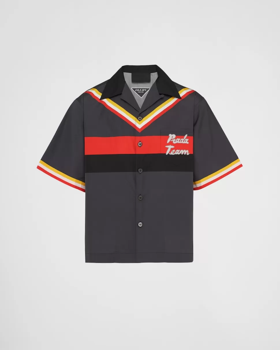 Prada Camisa De Algodón De Manga Corta^Hombre CAMISAS