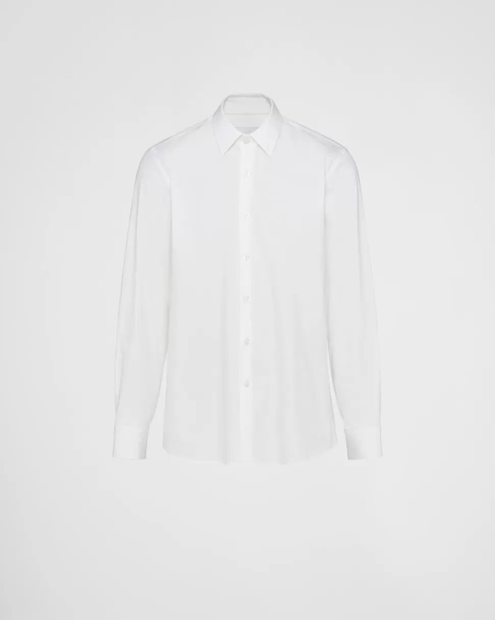 Prada Camisa De Algodón Elástico^Hombre CAMISAS