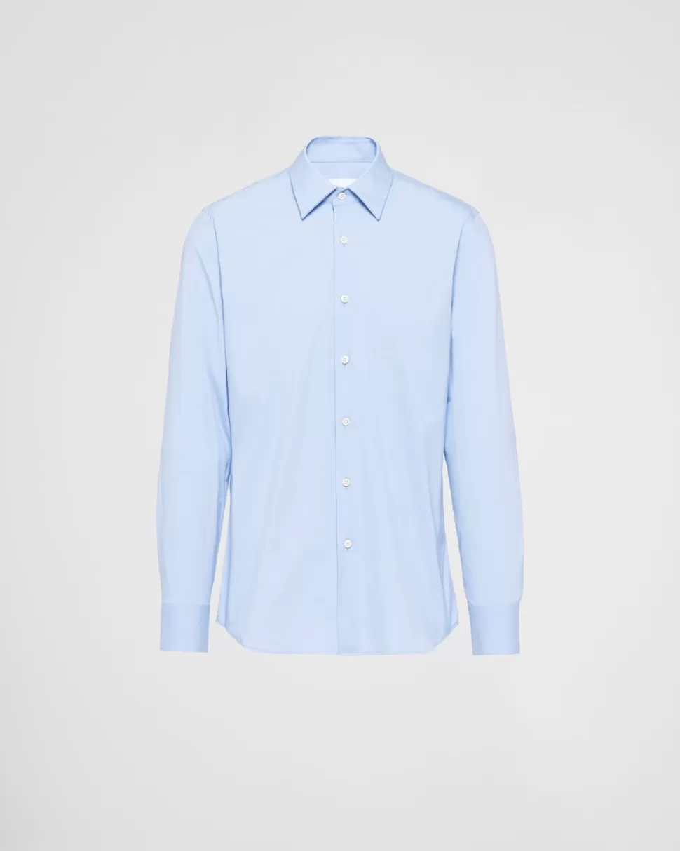 Prada Camisa De Algodón Elástico^Hombre CAMISAS