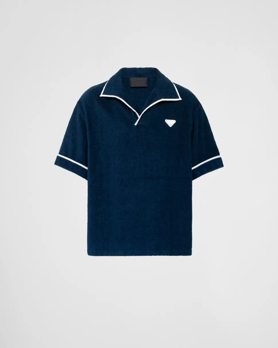 Prada Camisa De Algodón Grueso De Manga Corta^Hombre CAMISAS