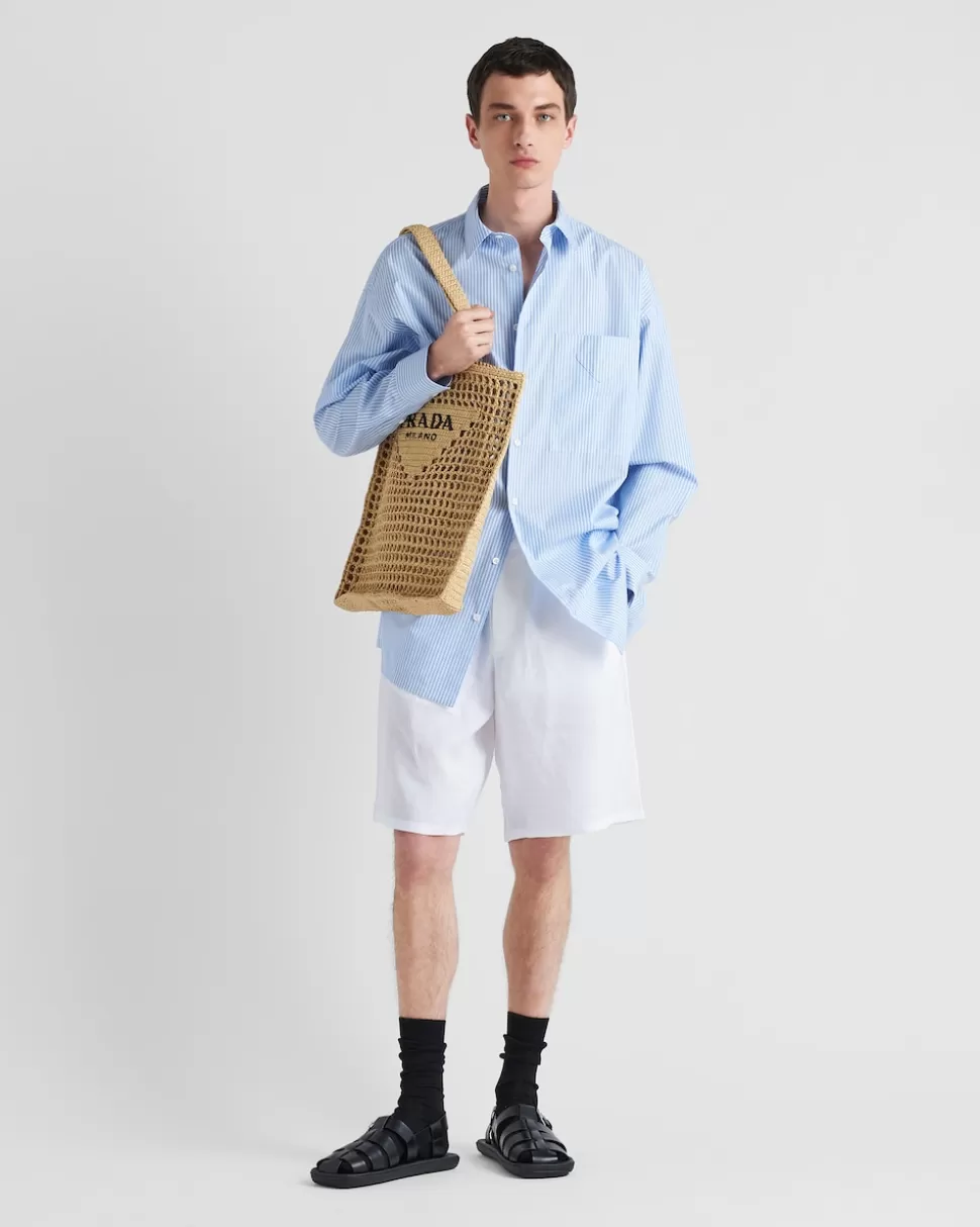 Prada Camisa De Algodón Holgada^Hombre CAMISAS