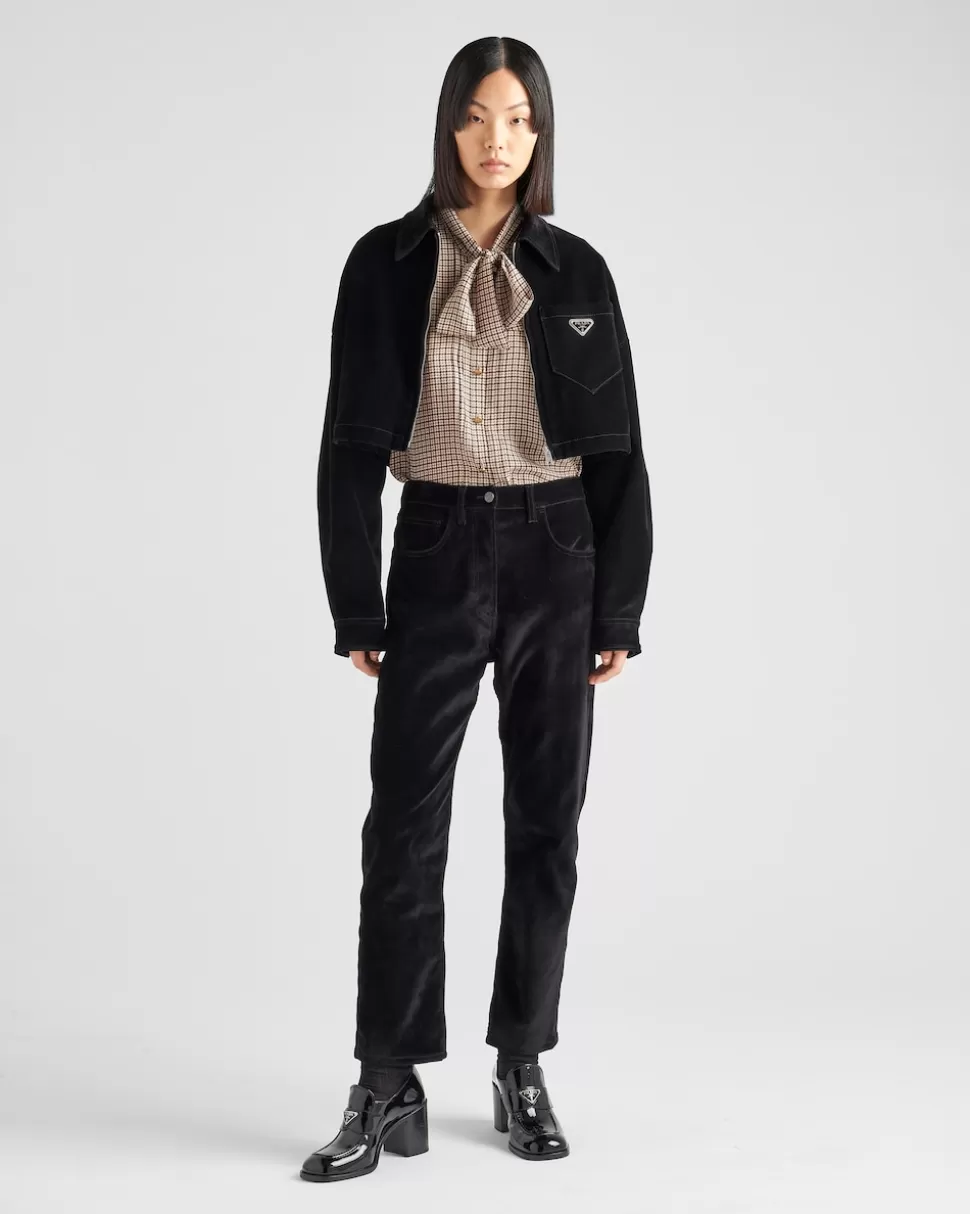 Prada Camisa De Jacquard De Crepé De China^Mujer CAMISAS Y TOPS