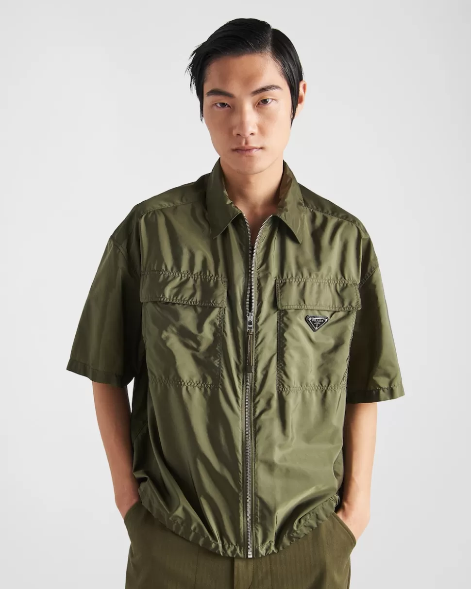 Prada Camisa De Manga Corta En Ligero Re-nylon^Hombre CAMISAS